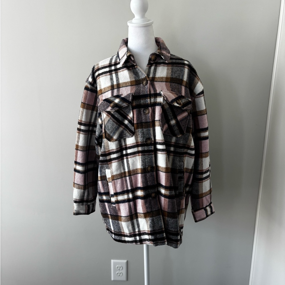 Plaid Utility Jacket for Women